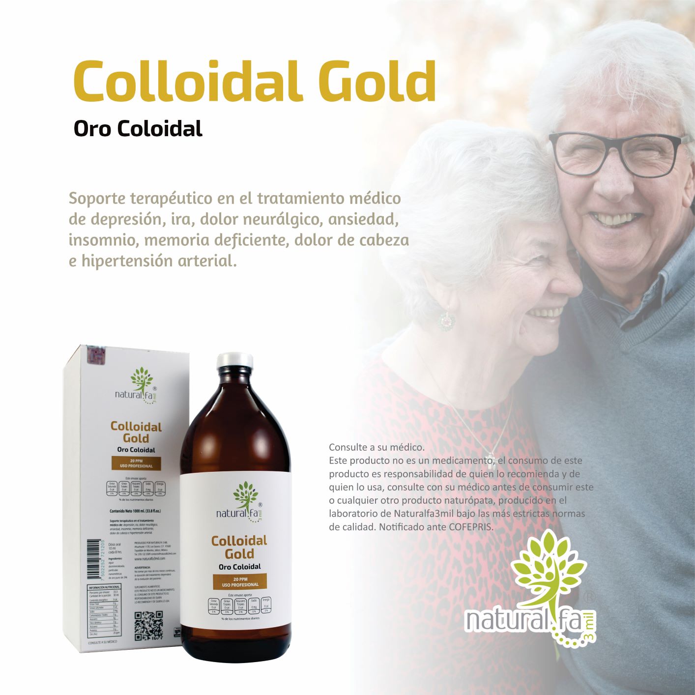 Aurocol Tópico (Oro coloidal) 5 ppm
